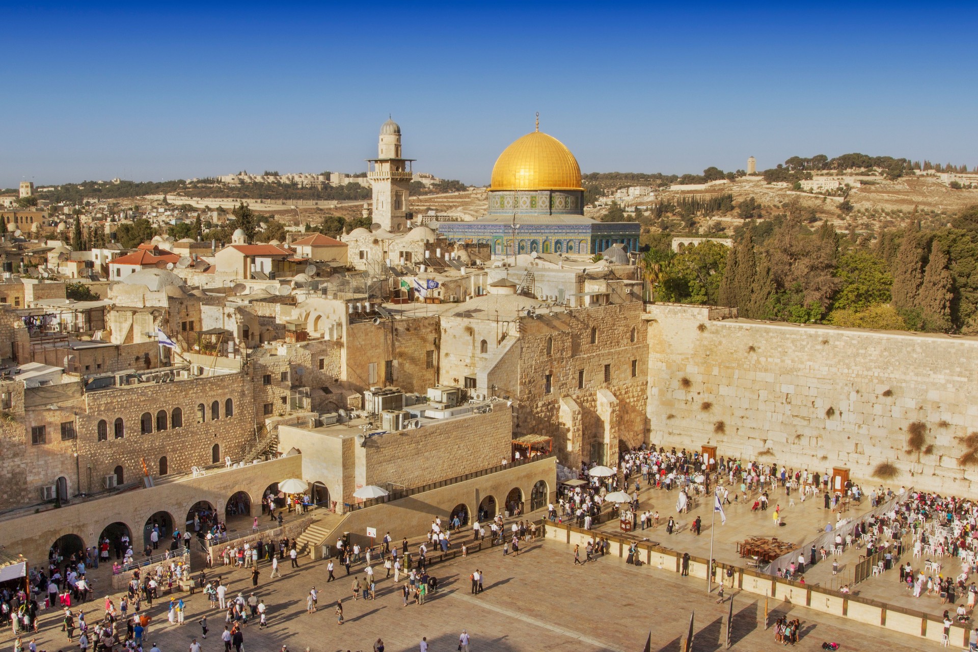 Praying at the Wailing Wall in Jerusalem